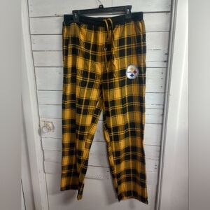 Pittsburgh Steelers Sleep Pants Large NFL Team Apparel Flannel Plaid Lounge
